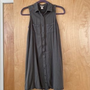 Mossimo Supply Co Olive Sleeveless Shirtdress